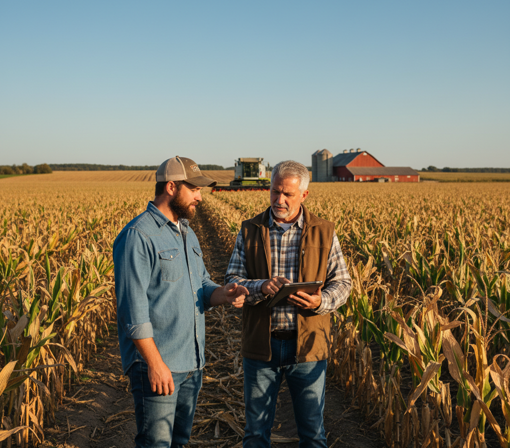 Bernd Belitz bei Beratungsgesprächen mit Landwirten